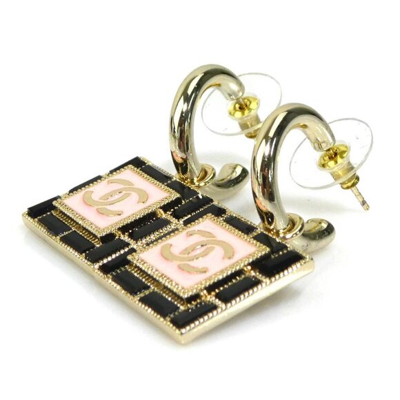 CHANEL Black Logo Earrings - Picture 3 of 5